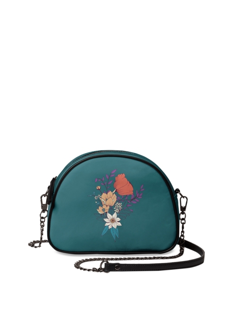 

DailyObjects Teal Printed Sling Bag