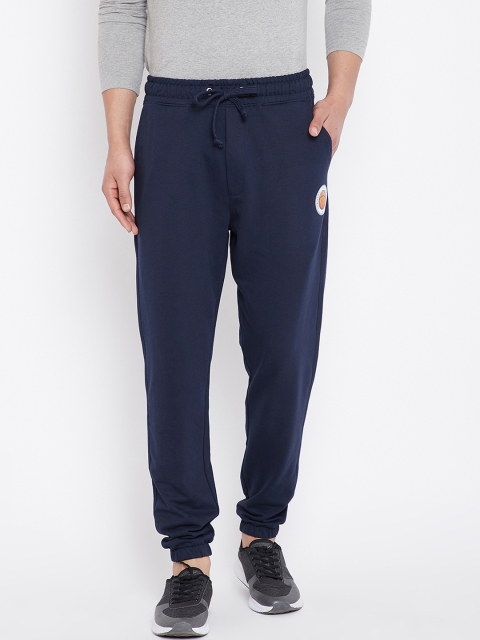 

Wear Your Mind Men Navy Blue Solid Regular-Fit Joggers