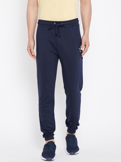 

Wear Your Mind Men Navy Blue Solid Regular-Fit Joggers