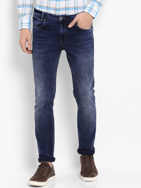 

Mufti Men Blue Regular Fit Mid-Rise Clean Look Stretchable Jeans