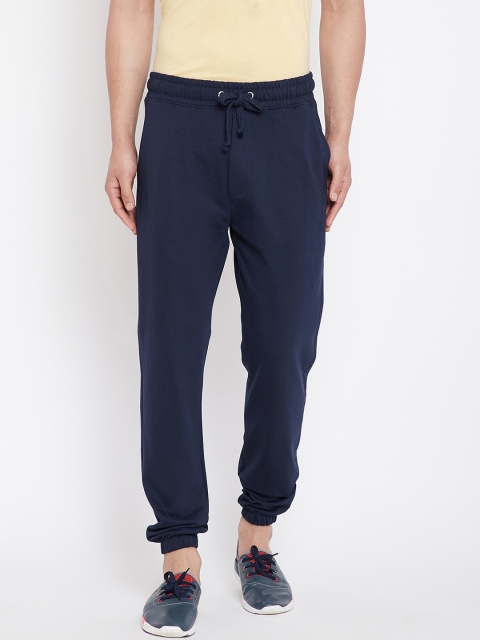 

Wear Your Mind Men Navy Blue Solid Regular-Fit Joggers