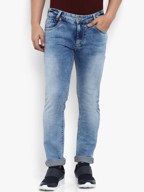 

Mufti Men Blue Regular Fit Mid-Rise Clean Look Stretchable Jeans