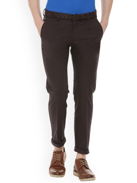 

Allen Solly Men Brown Slim Fit Solid Regular Trousers