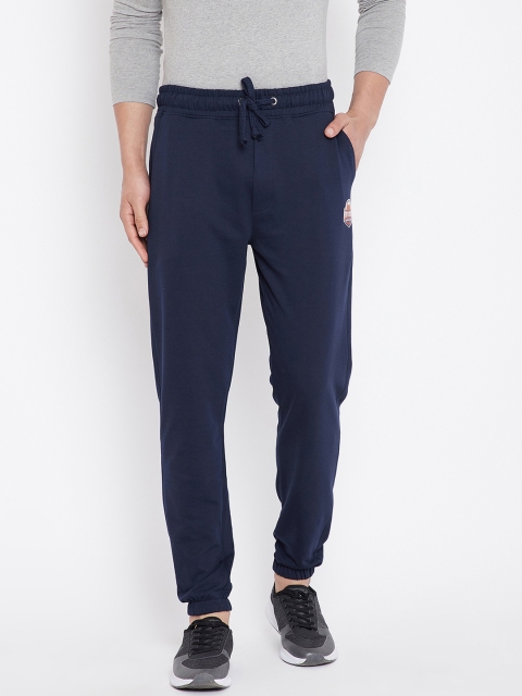 

Wear Your Mind Men Navy Blue Solid Regular-Fit Joggers