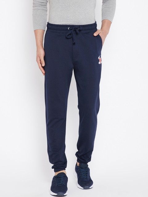 

Wear Your Mind Men Navy Blue Solid Regular-Fit Joggers