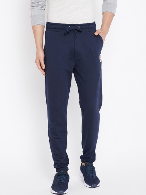 

Wear Your Mind Men Navy Blue Solid Regular-Fit Joggers