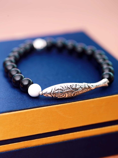 

Dare by Voylla Silver-Toned Brass Silver-Plated Handcrafted Link Bracelet