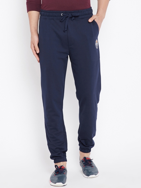 

Wear Your Mind Men Navy Blue Solid Regular-Fit Joggers