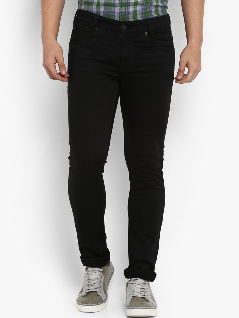 Mufti Men Black Regular Fit Mid-Rise Clean Look Stretchable Jeans
