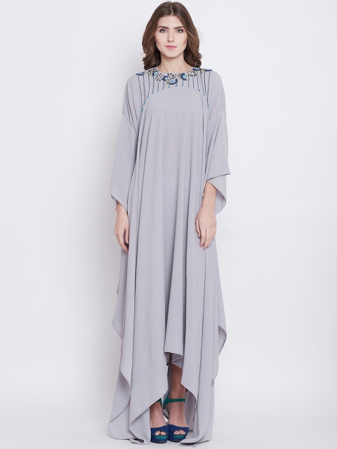 

The Kaftan Company Women Grey Solid Maxi Dress