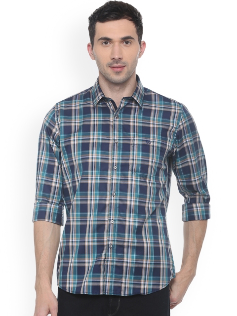 

Van Heusen Sport Men Blue Slim Fit Checked Casual Shirt
