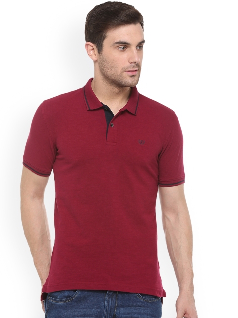 

Van Heusen Sport Men Maroon Solid Polo Collar T-shirt