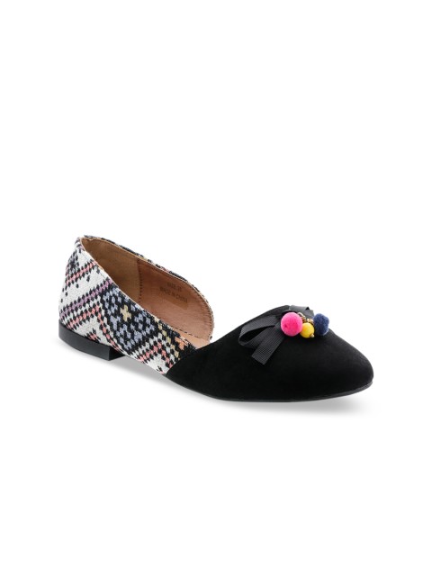 

London Rag Women Black Printed Ballerinas