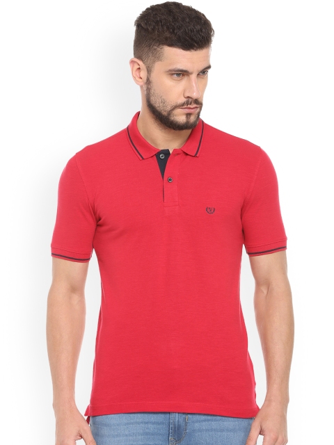 

Van Heusen Sport Men Red Solid Polo Collar T-shirt