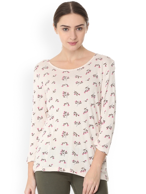 

Allen Solly Woman Women Beige Printed Top
