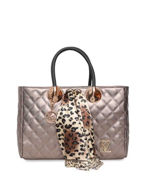 

Kazo Copper-Toned Quilted Handheld Bag