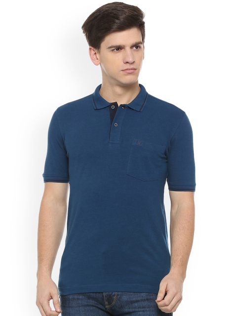 

Van Heusen Sport Men Teal Solid Polo Collar T-shirt