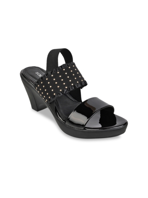 

SOLE HEAD Women Black Solid Sandals