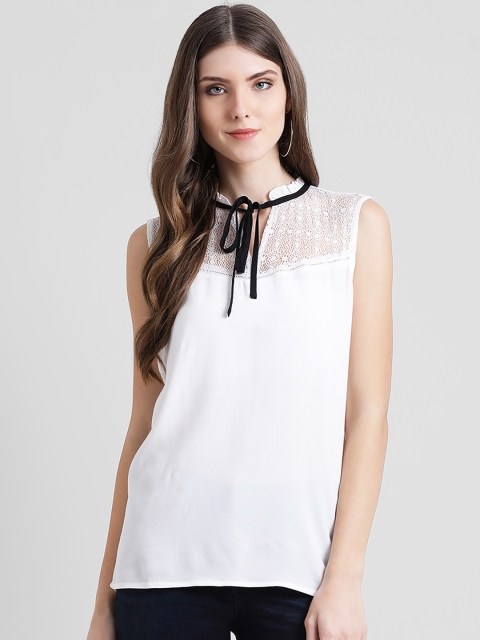 

Leo Sansini Women Off-White Solid Top