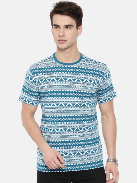 

Classic Polo Men White Printed Round Neck T-shirt