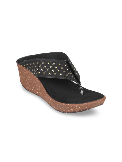 

SOLE HEAD Women Black Solid Sandals