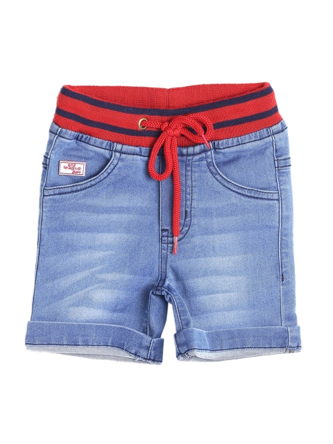 

612 league Boys Blue Washed Regular Fit Denim Shorts