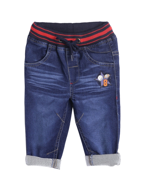 

612 league Boys Blue Regular Fit High-Rise Clean Look Jeans
