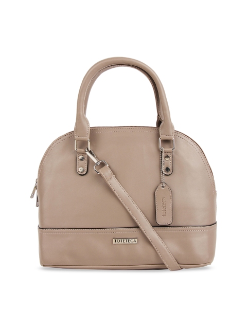 

Toteteca Beige Solid Handheld Bag
