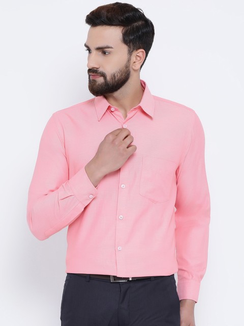 

Richlook Men Pink Regular Fit Self Design Formal Shirt