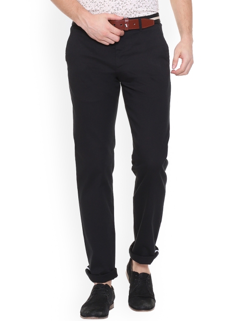 

Van Heusen Sport Men Navy Blue Slim Fit Solid Regular Trousers