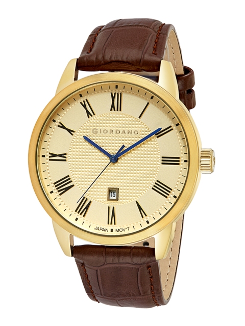 

GIORDANO Men Gold-Toned Analogue Watch