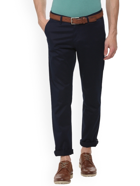 

Van Heusen Sport Men Blue Slim Fit Self Design Regular Trousers