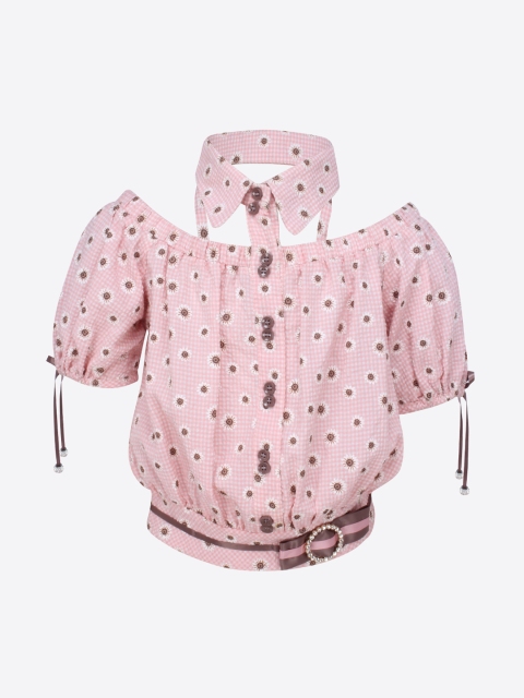 

CUTECUMBER Girls Pink Printed Top
