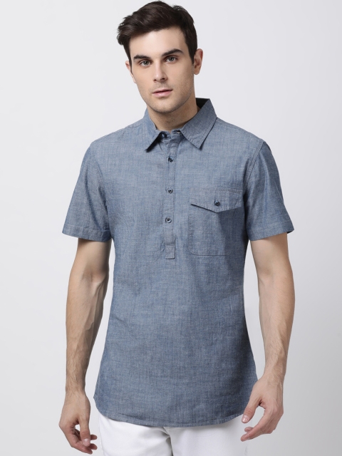 

Blue Saint Men Blue Solid Pathani Kurta