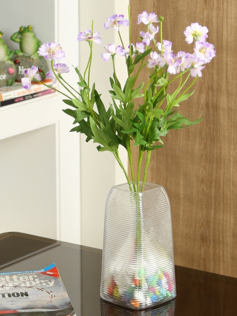 

Aapno Rajasthan Set Of 2 Purple & Green Flower Sticks