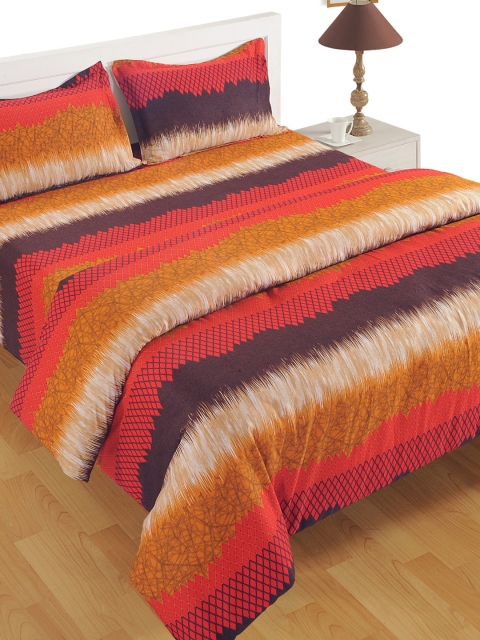 

SWAYAM Multicoloured Self-Design Bedding Set With Comforter, Multi