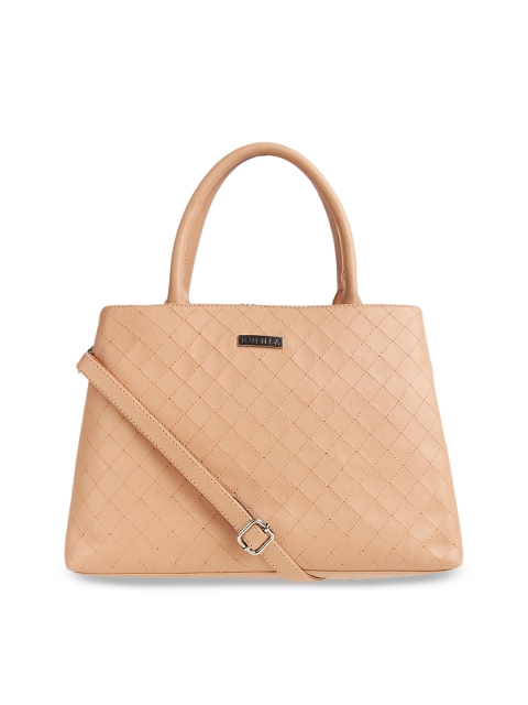 

Toteteca Beige Textured Handheld Bag