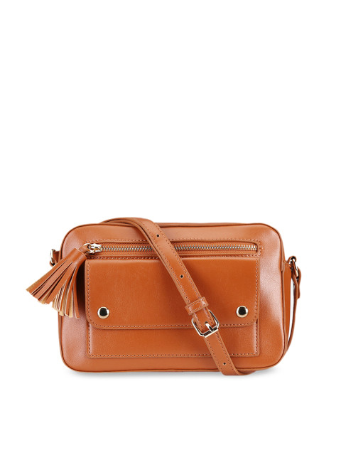

Satchel Bags Brown Solid Handheld Bag