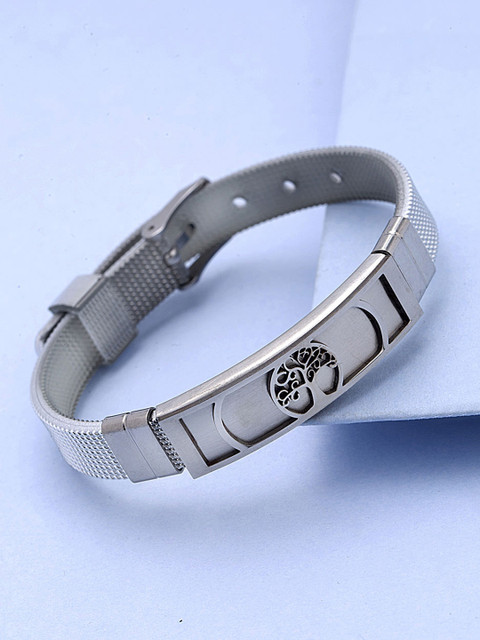 

Dare by Voylla Silver-Plated Handcrafted Bracelet