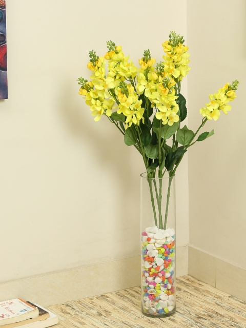 

Aapno Rajasthan Set Of 2 Yellow & Green Flower Sticks