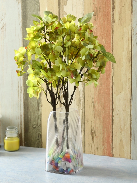 

Aapno Rajasthan Set Of 2 Green Flower Sticks