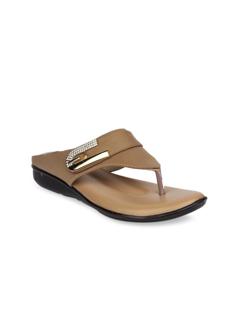 

Shoetopia Women Brown Solid Open Toe Flats
