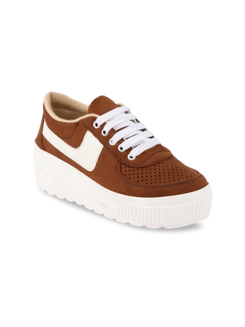 

Shoetopia Women Tan Brown Solid Gladiators