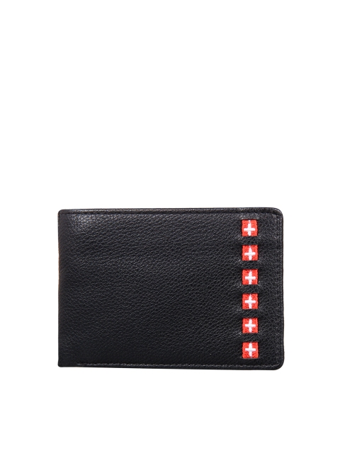 

Leather Zentrum Men Black Solid Leather Two Fold Wallet