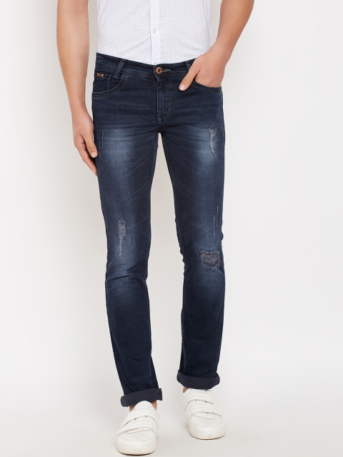 

Crimsoune Club Men Blue Slim Fit Mid-Rise Mildly Distressed Jeans
