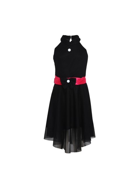 

Aarika Girls Black Solid Fit and Flare Dress