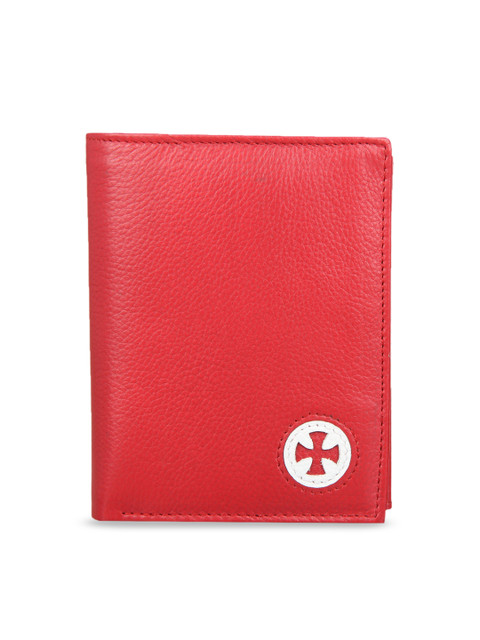 

Leather Zentrum Men Red Solid Leather Two Fold Wallet