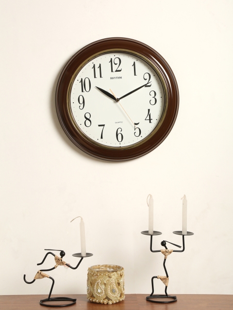 

Rhythm Unisex White Handcrafted Round Solid Analogue Wall Clock CMG723NR06