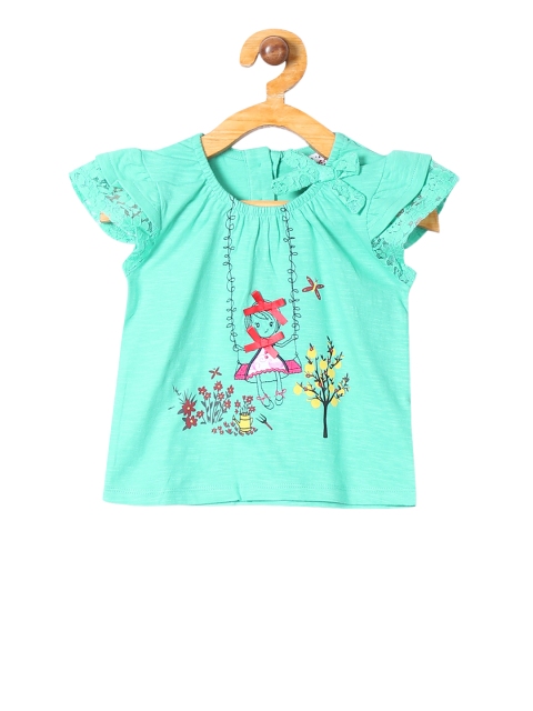 

Donuts Girls Green Printed Top