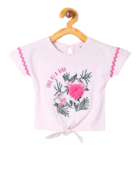 

Donuts Girls Pink Printed Top